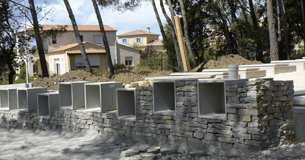 Murets optimisés entre les carrés !